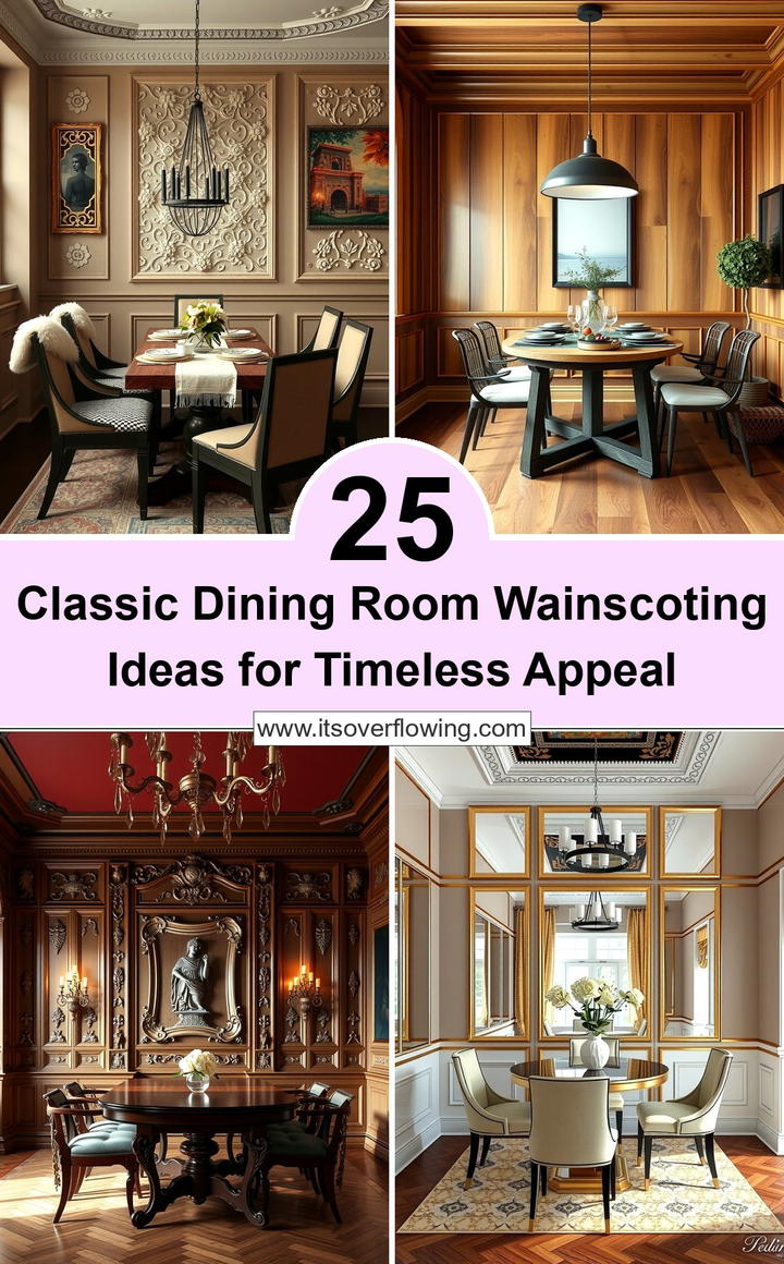 Classic Dining Room Wainscoting Ideas for Timeless Appeal