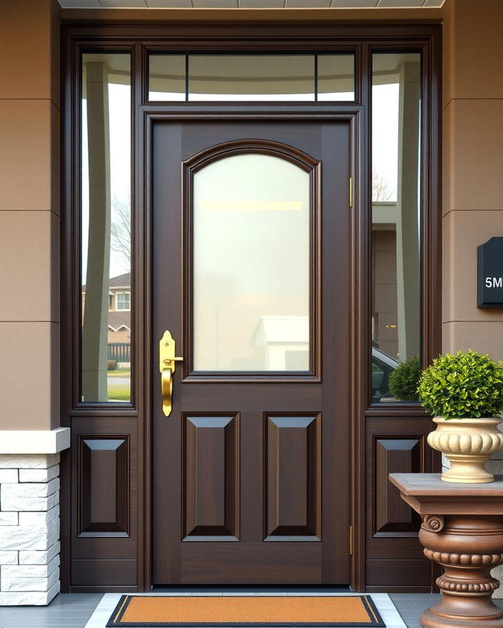 Classic Espresso Tone - 25 Stained Front Door Ideas