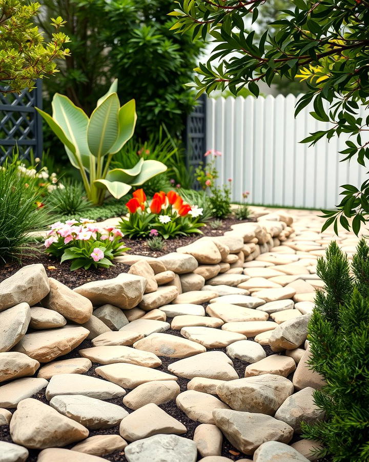 Classic Garden Border - 25 River Rock Edging Ideas