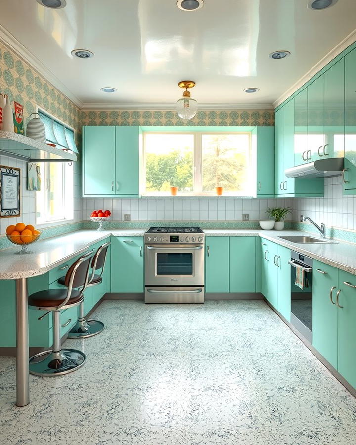 Classic Linoleum Countertops - 25 Retro Kitchen Ideas