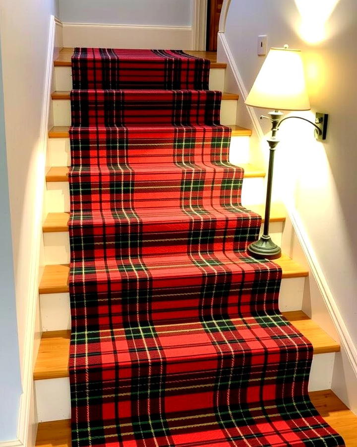 Classic Plaid or Tartan Patterns - 25 Stair Runner Ideas