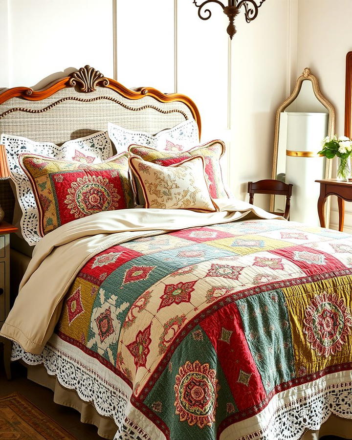 Classic Quilts and Patchwork Bedding - 25 Vintage Bedroom Ideas