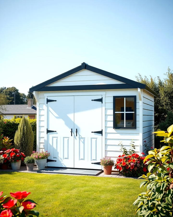 Classic White Elegance - 25 Shed Color Ideas