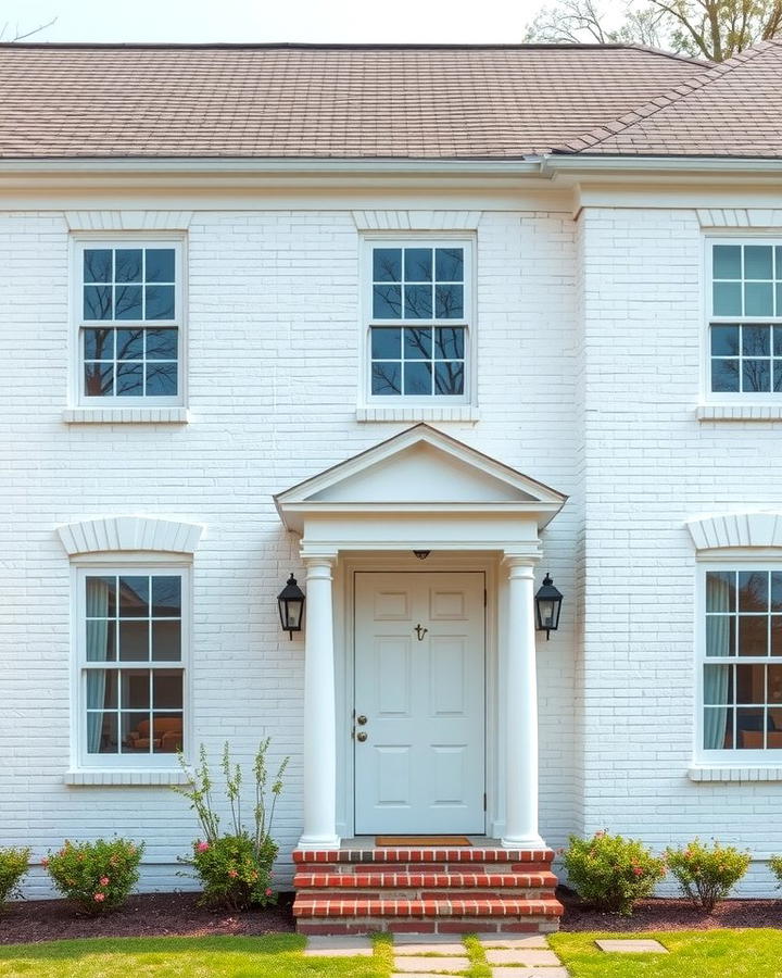 Classic White Painted Brick - 25 Painted Brick Houses