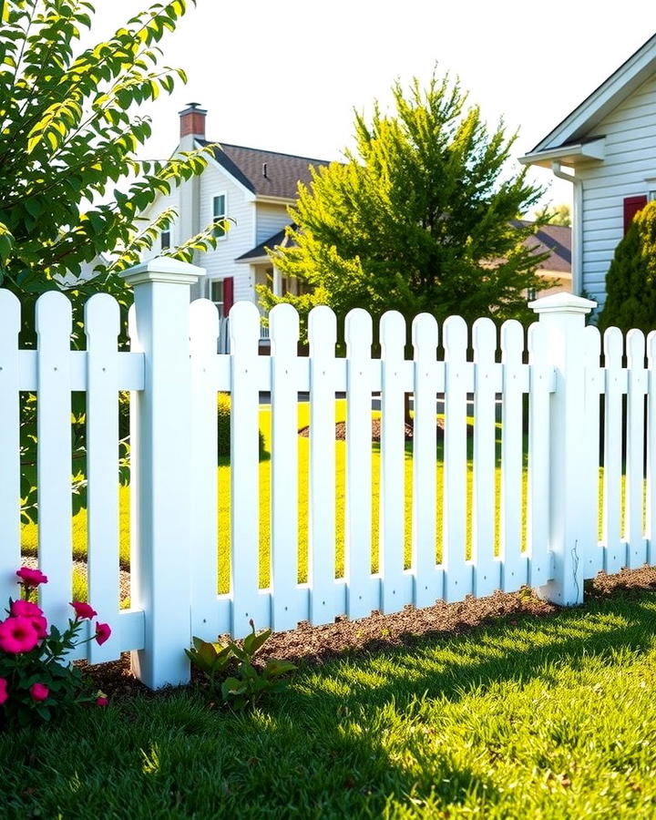 Classic White Vinyl Fence 2 - 25 Vinyl Fence Colors