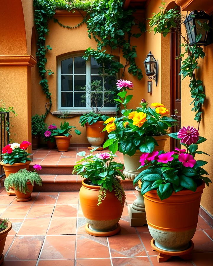 Clay Pots and Planters - 25 spanish style patio ideas