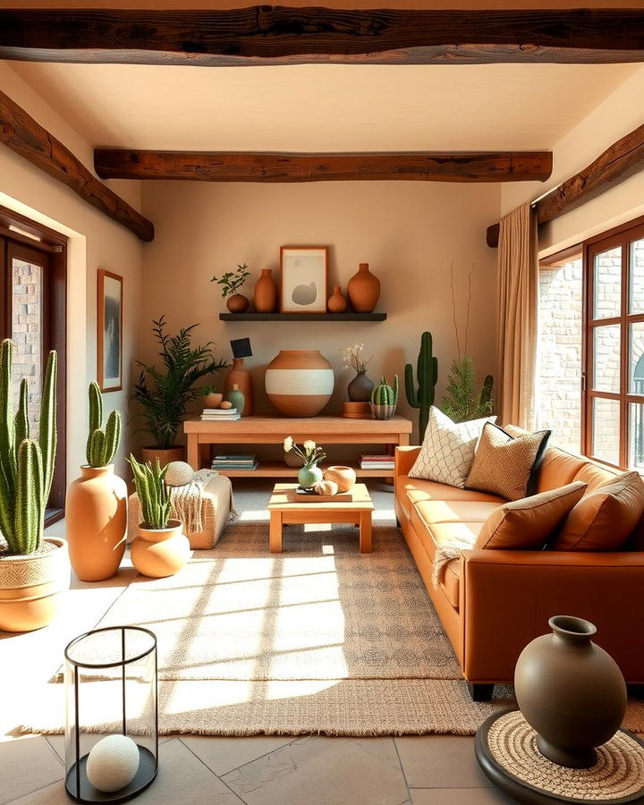 Clay and Terracotta Decor - 25 Southwest Living Room Ideas