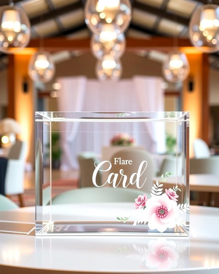 Clear Acrylic Card Box - 30 Wedding Card Box Ideas