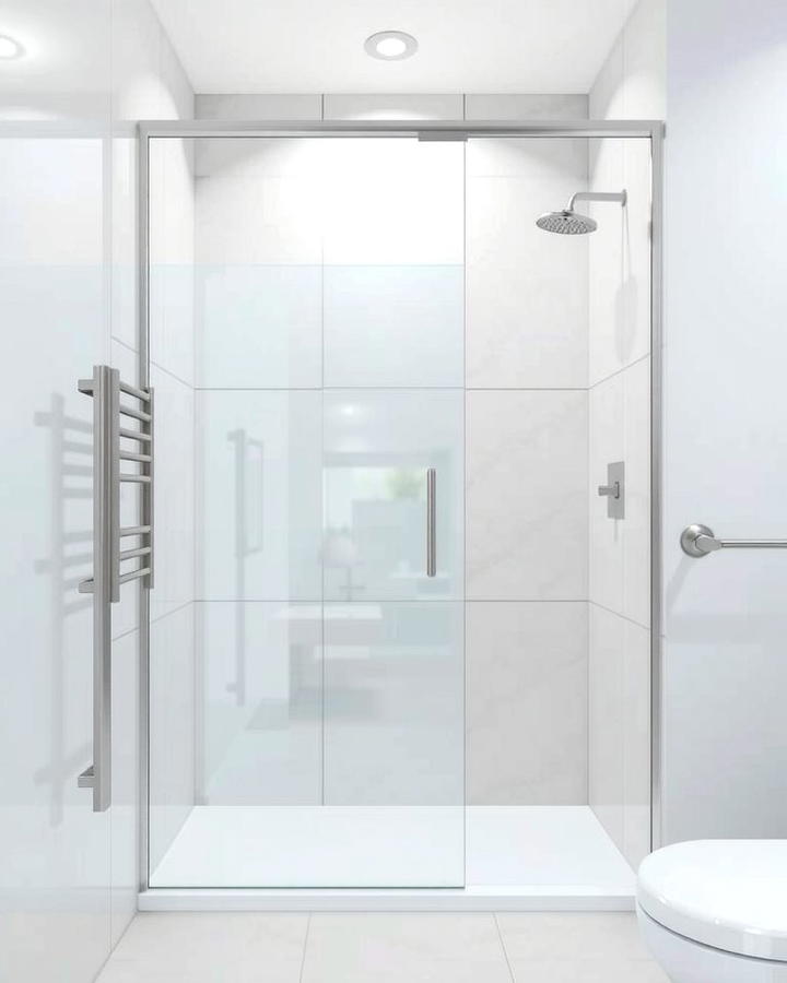 Clear Glass Dividers - 25 Small Bathroom Walk in Shower Ideas