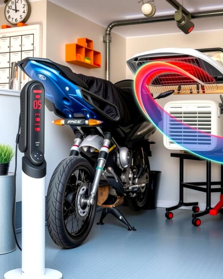 Climate Control for Comfort - 25 Motorcycle Garage Ideas