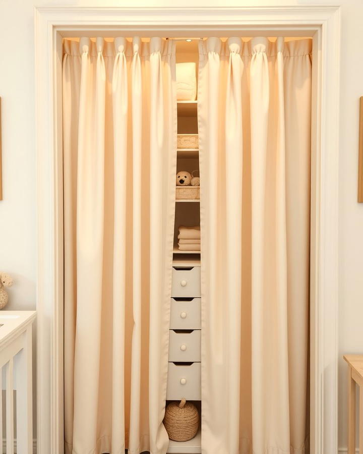 Closet Curtains for a Stylish Touch - 25 Nursery Closet Ideas