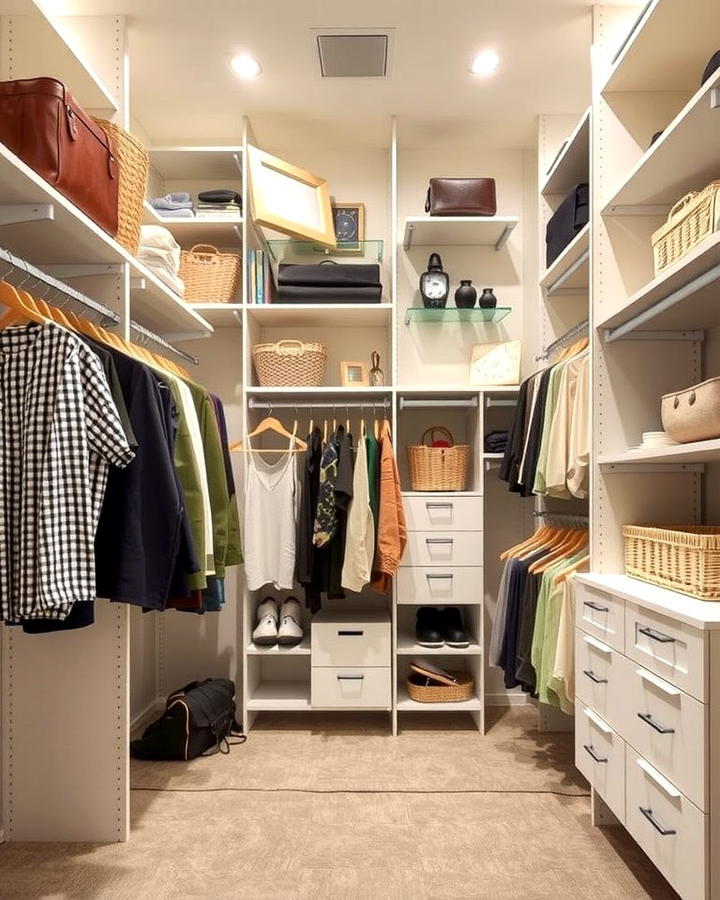 Closet with Floor to Ceiling Organization - 25 Open Closet Ideas