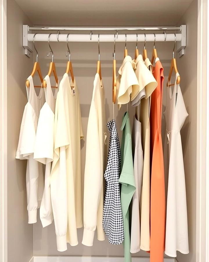 Closet with Multi Level Hanging Rods - 25 Open Closet Ideas