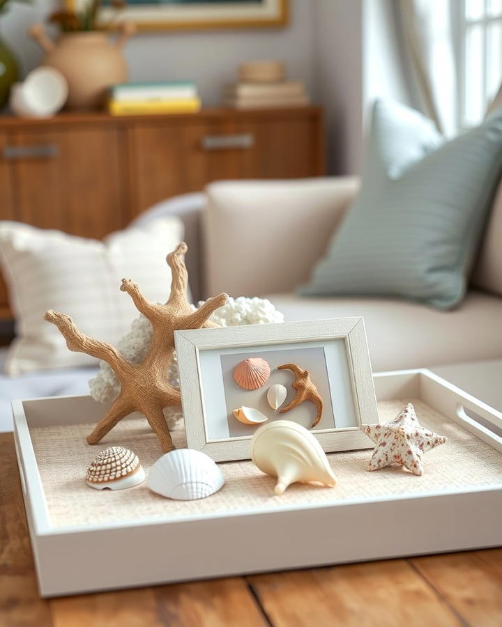 Coastal Accents for Beach Vibes - 25 Sofa Table Decor Ideas