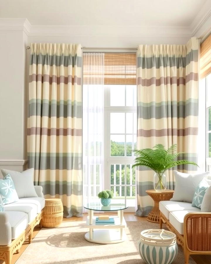 Coastal Curtains and Drapes - 25 Nautical Decor Ideas