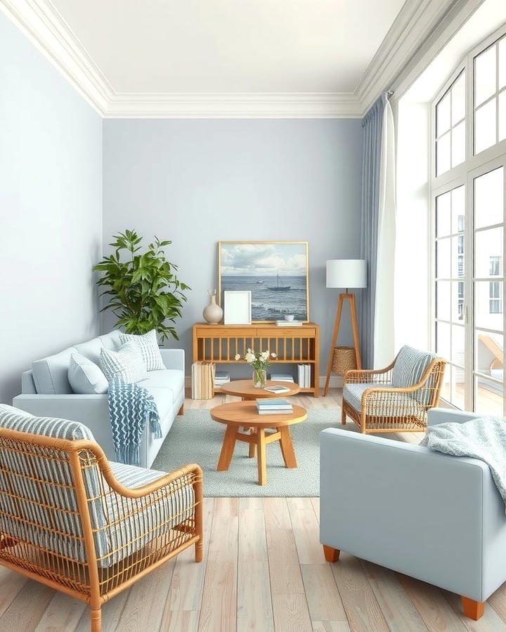 Coastal Inspired Blue and Grey Palette - 30 Blue and Grey Living Room Ideas