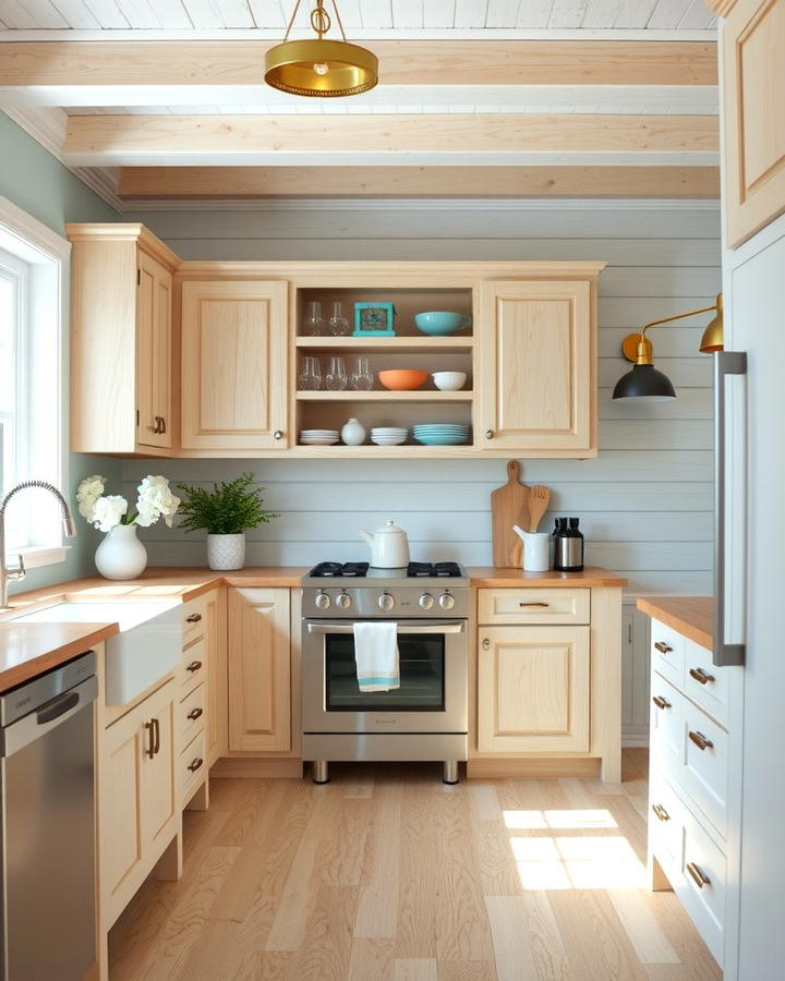 Coastal Inspired Kitchen Design - 30 Kitchens With White Oak Cabinets