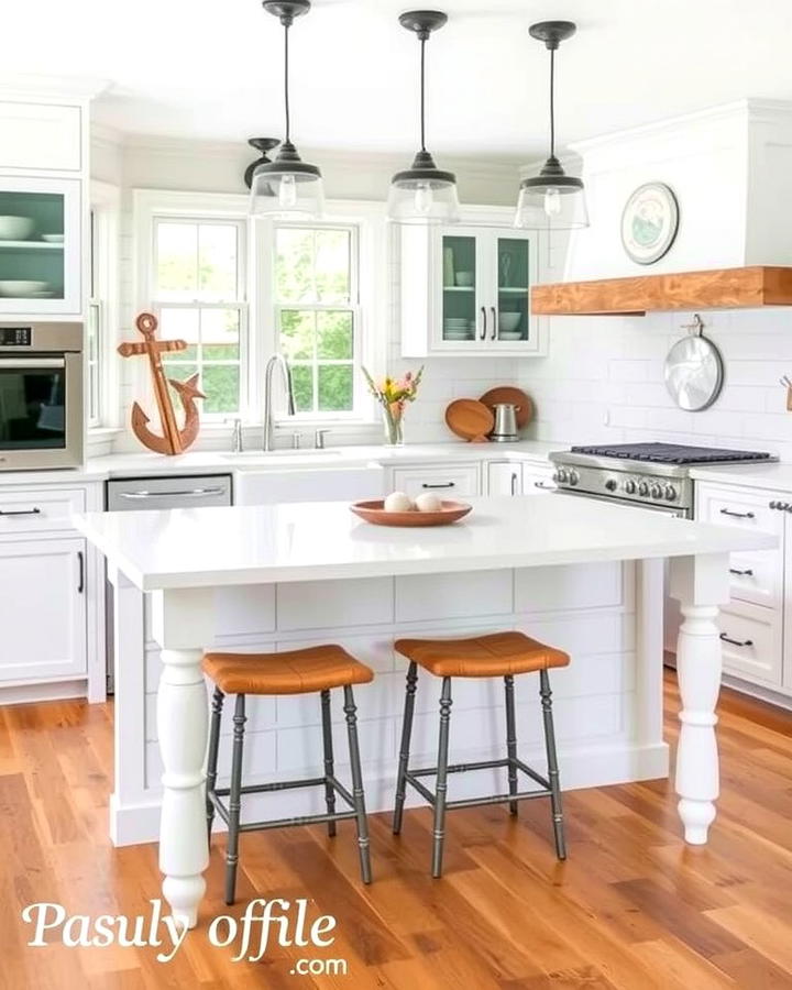 Coastal Inspired Serenity - 25 Shiplap Kitchen Island Ideas