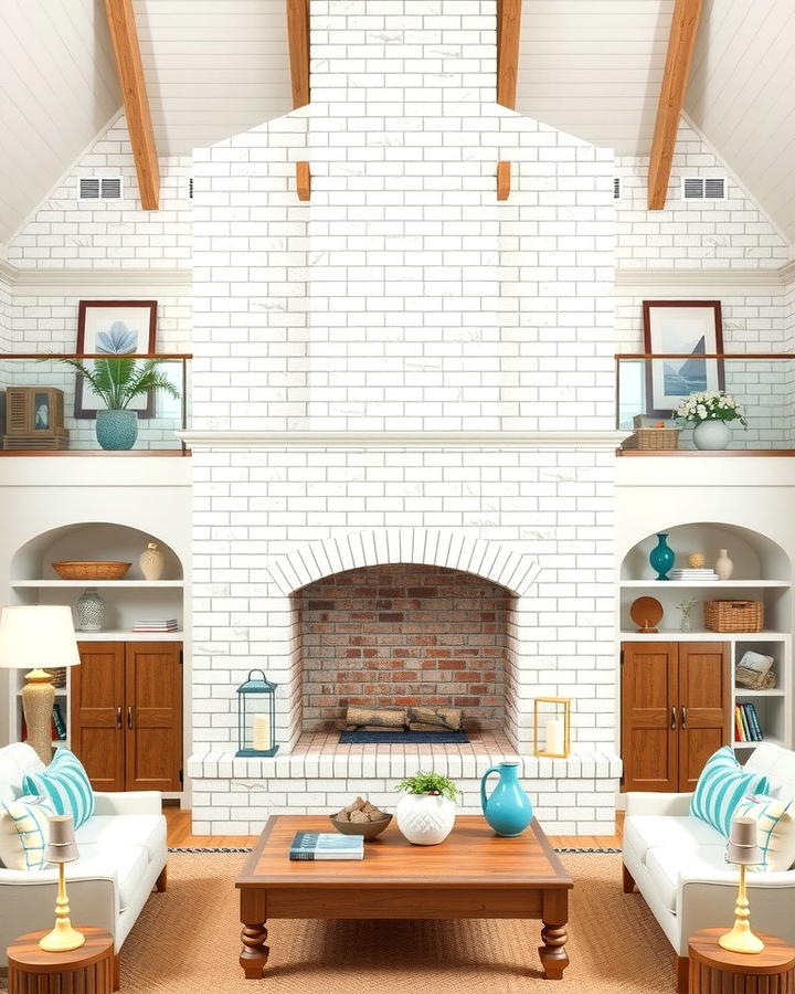 Coastal Inspired Serenity - 25 Two-story Fireplace Ideas