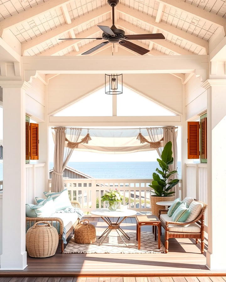 Coastal Inspired Shed Roof Porch - 25 Shed Roof Porch Design Ideas