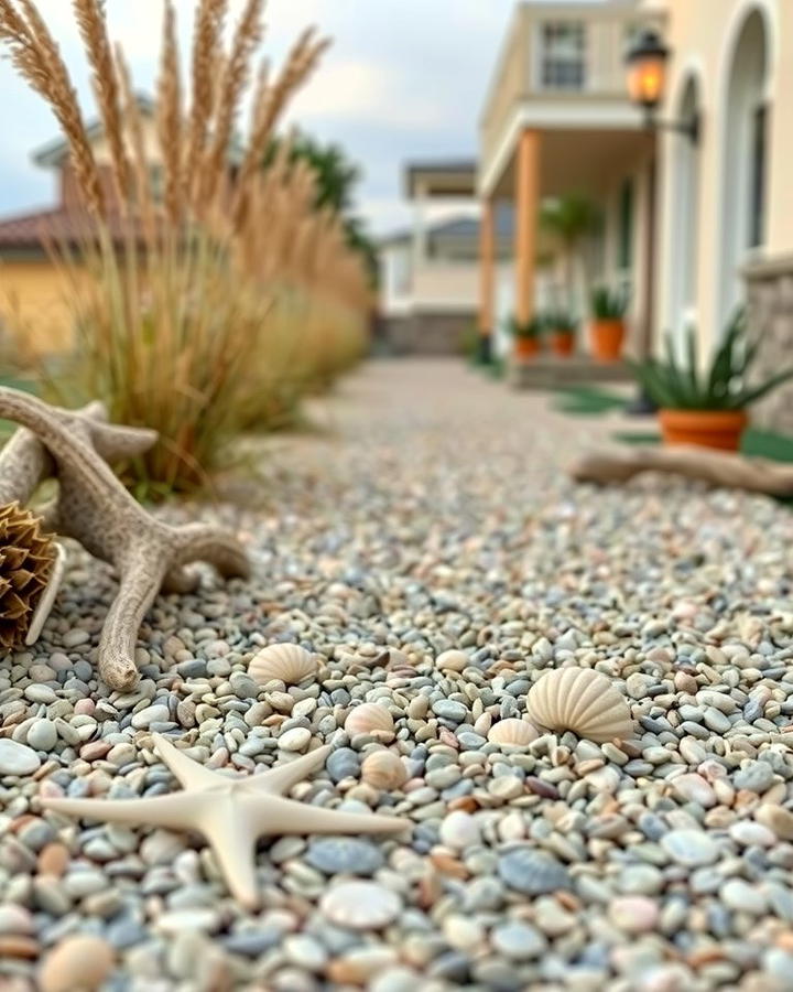 Coastal Themed Pathways - 25 Pea Gravel Walkway Ideas