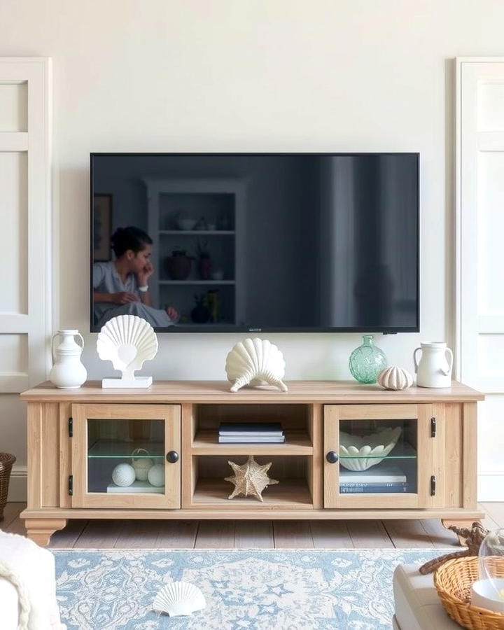 Coastal Vibes - 25 Tv Console Decor Ideas