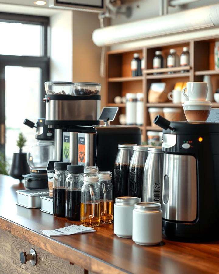 Coffee Station with Personalization Options - 25 Office Coffee Station Ideas