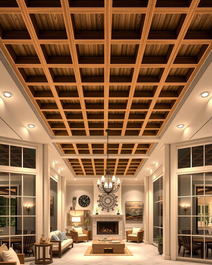 Coffered Ceiling Design - 25 patio ceiling ideas