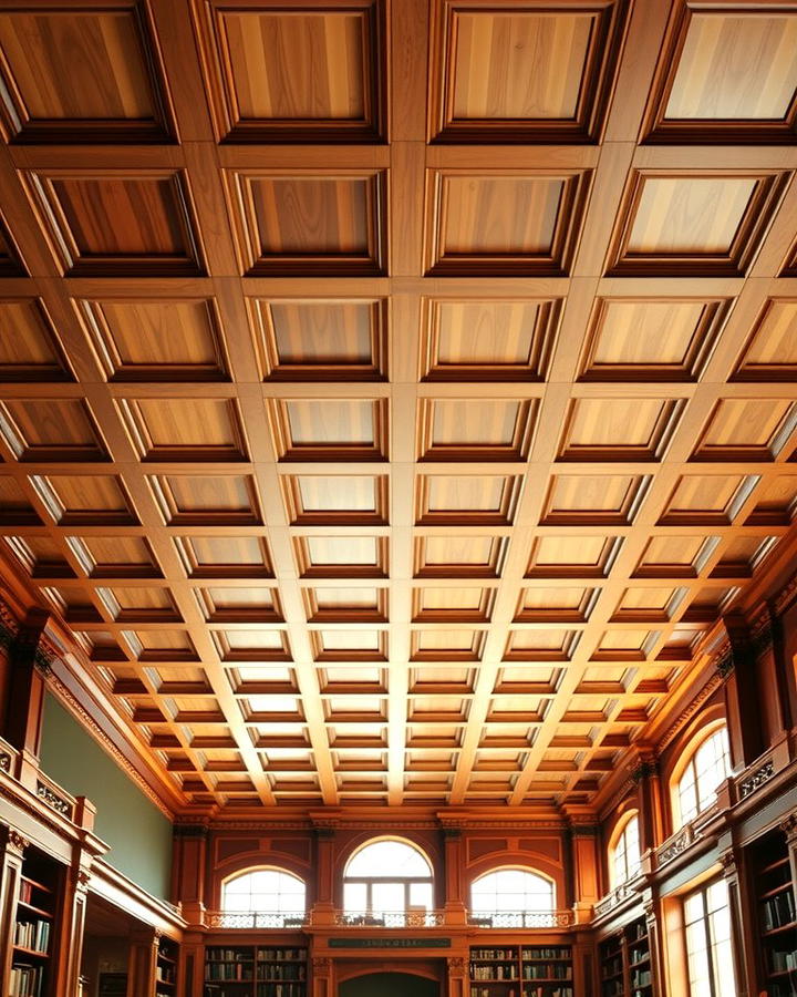 Coffered Wood Ceiling - 25 Wood Ceiling Ideas