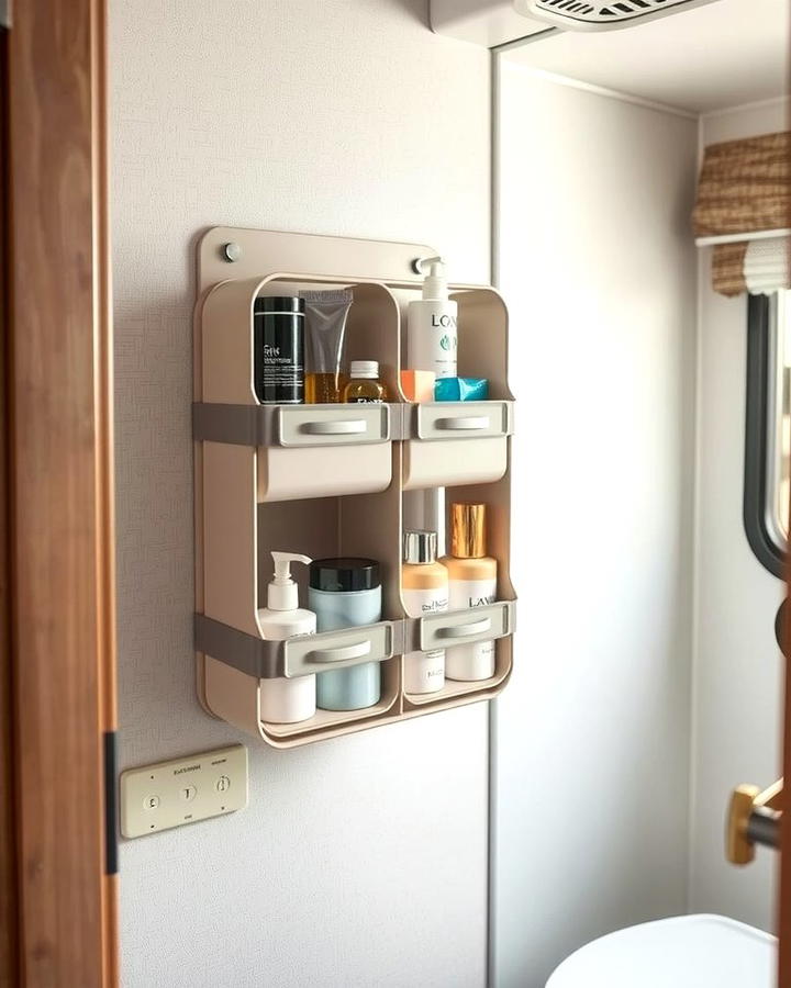 Collapsible Toiletries Organizer - 25 Small Rv Bathroom Ideas