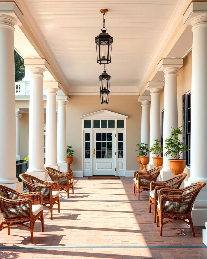 Colonial Style Porch Grandeur - 30 Large Front Porch Ideas