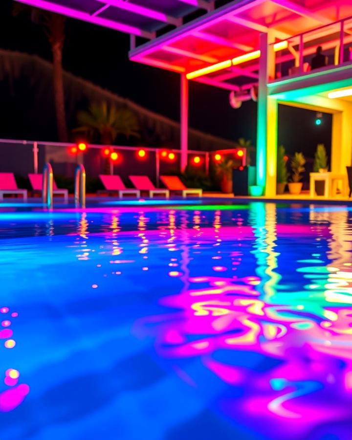 Color Changing LED Lights - 25 Pool Lighting Ideas