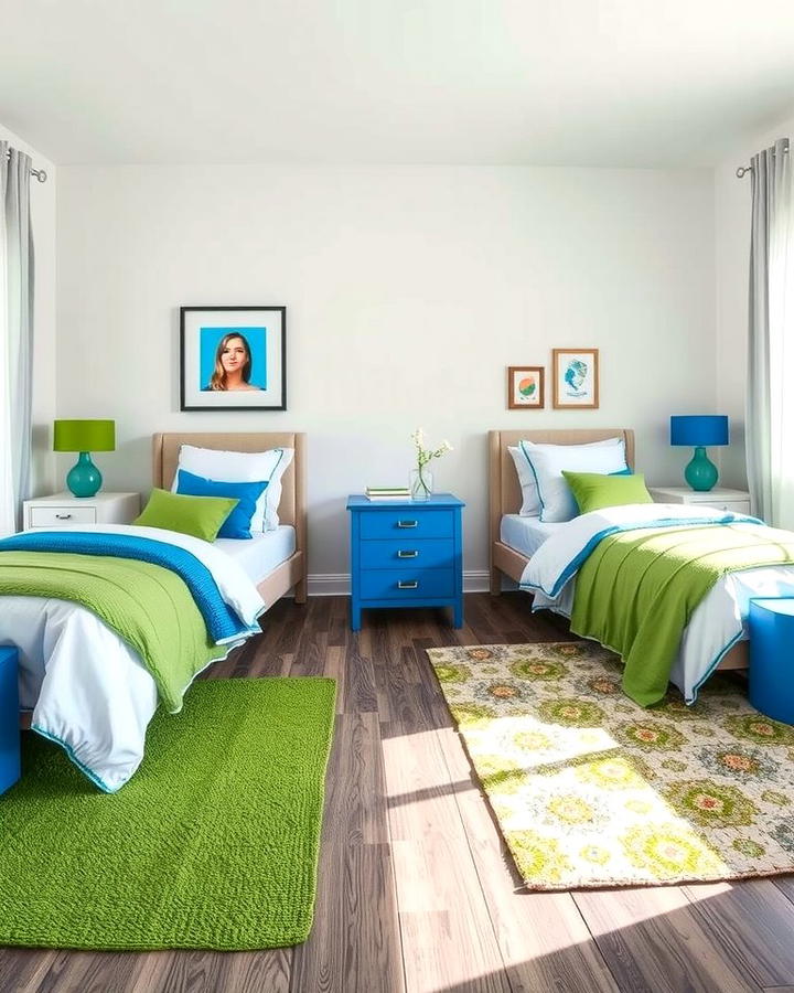 Color Coded Decor - 25 Twin Bedroom Ideas