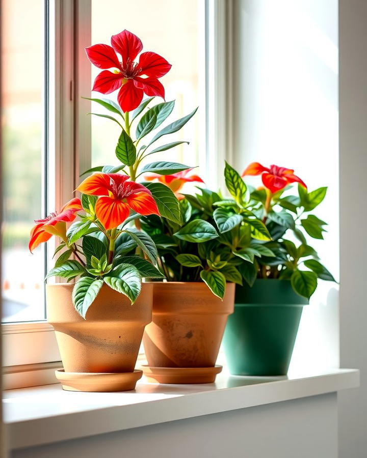 Color Coordinated Pot Arrangement - 25 Potted Plant Arrangement Ideas