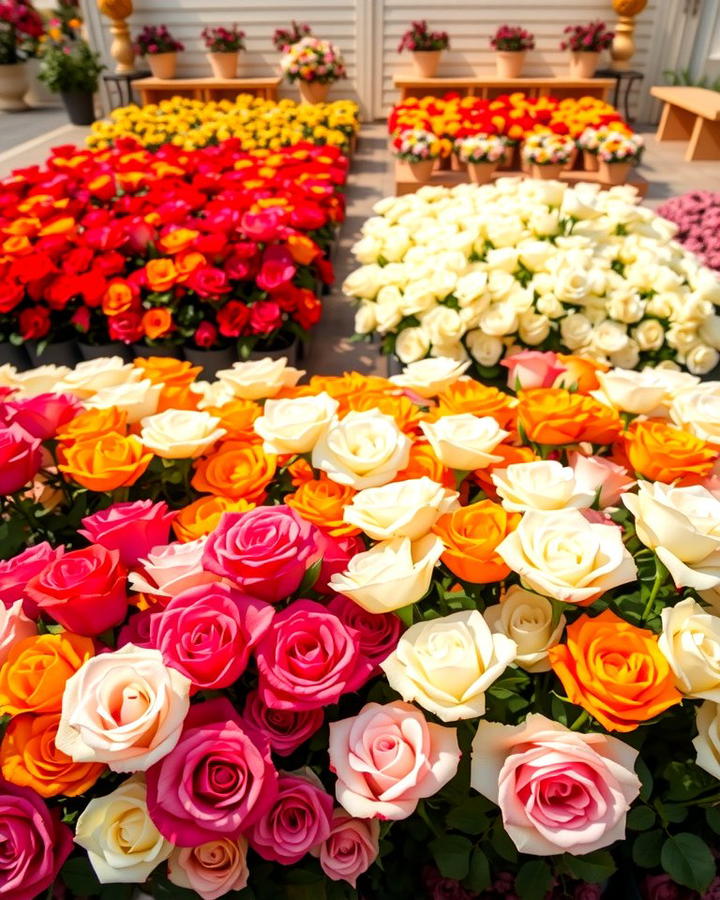 Color Themed Rose Sections - 25 Rose Garden Ideas