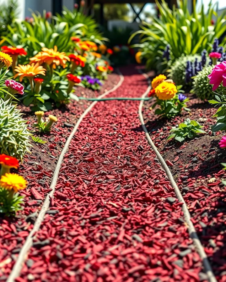 Colored Mulch Pathway - 25 Mulch Pathway Ideas