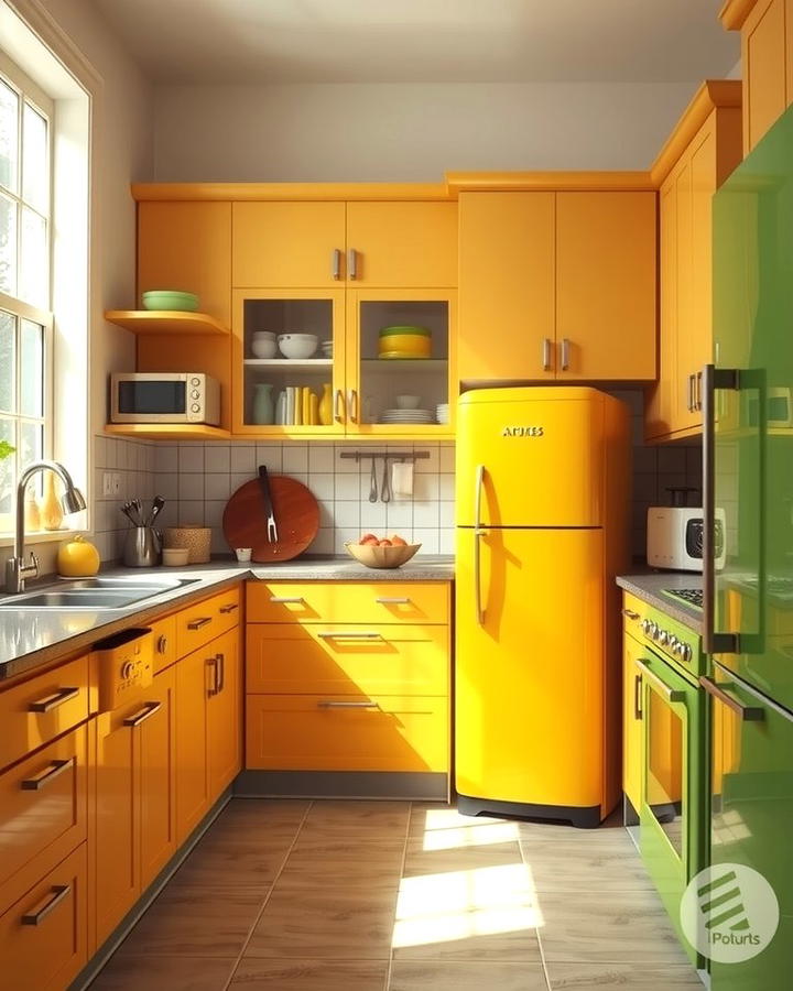 Colorful Appliances - 30 70s Kitchen Ideas