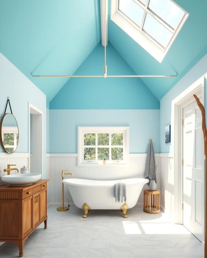 Colorful Ceiling Design - 30 Colorful Bathroom Ideas