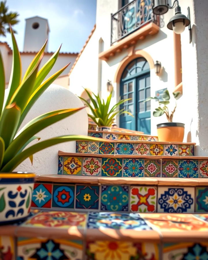 Colorful Ceramic Tiles - 25 spanish style home exterior ideas