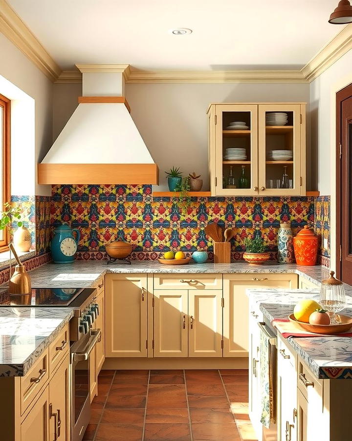 Colorful Talavera Tiles - 25 Southwestern Kitchen Ideas