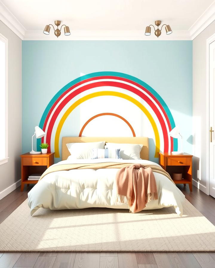 Colorful Wall Decals - 25 Rainbow Bedroom Ideas