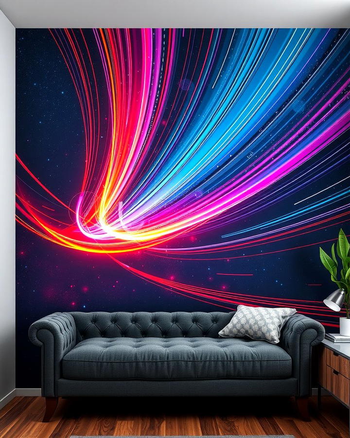 Comet Trail Wall Art - 25 Space-themed Room Ideas