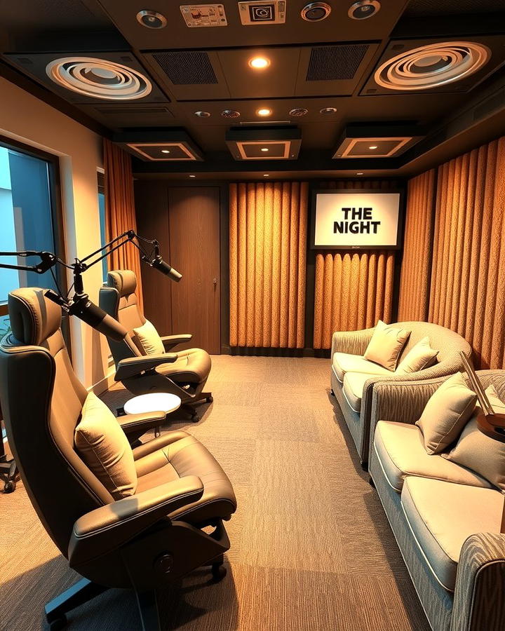 Comfortable Seating for Long Sessions - 25 Podcast Room Ideas