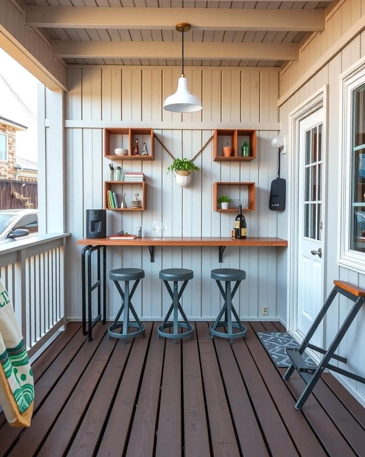 Compact Bar Setup - 25 Small Deck Ideas