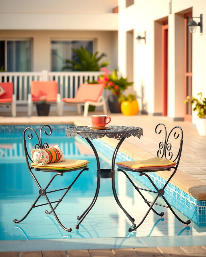 Compact Bistro Sets - 25 Pool Furniture Ideas