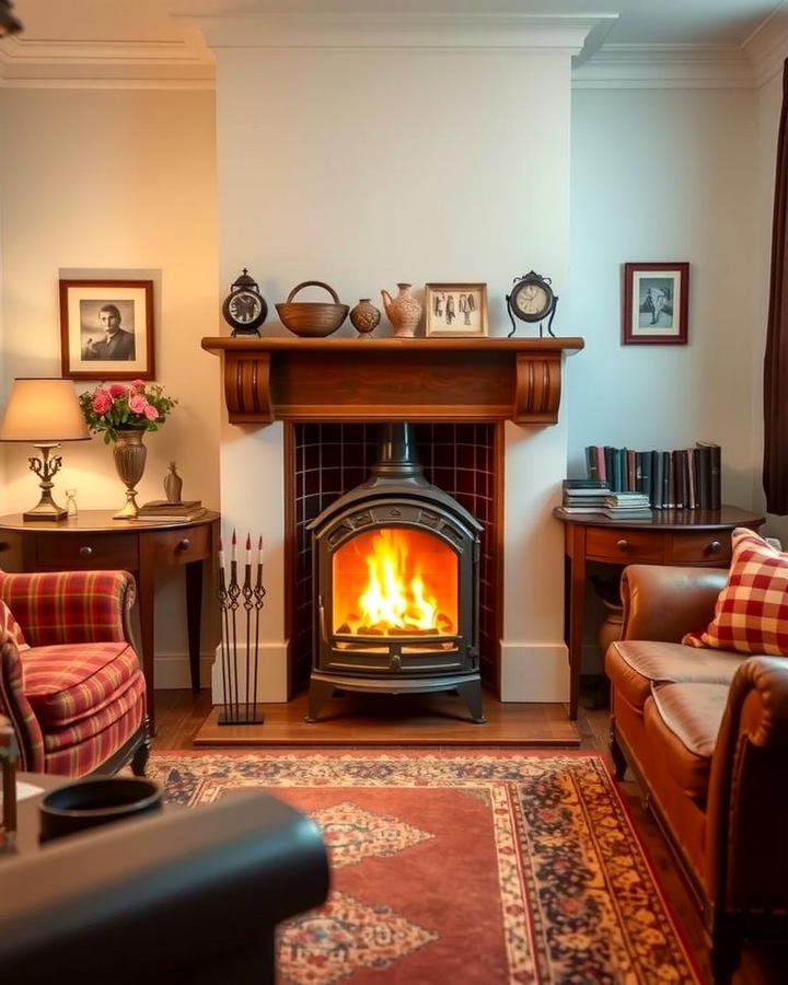 Compact Cast Iron Fireplaces for Vintage Appeal - 25 Small Living Room Fireplace Ideas