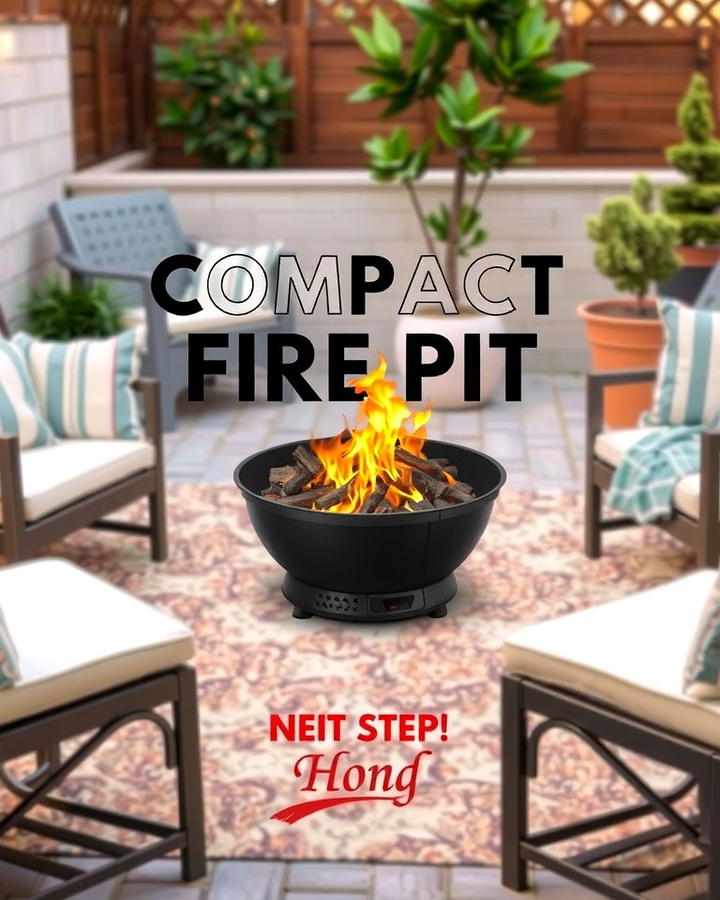 Compact Fire Pit - 25 Patio Small Garden Ideas