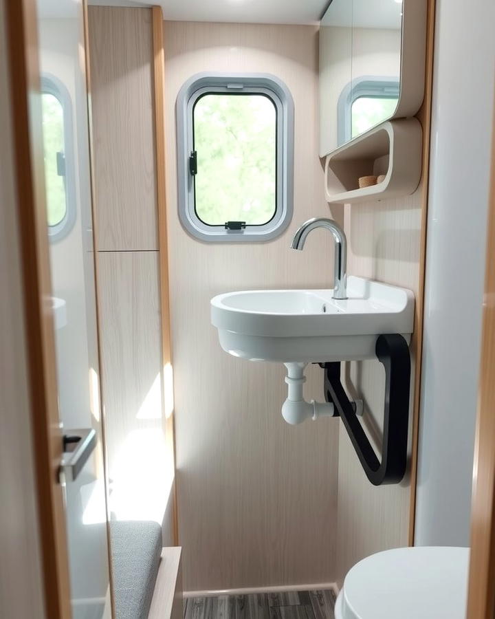 Compact Fold Down Sink - 25 Small Rv Bathroom Ideas