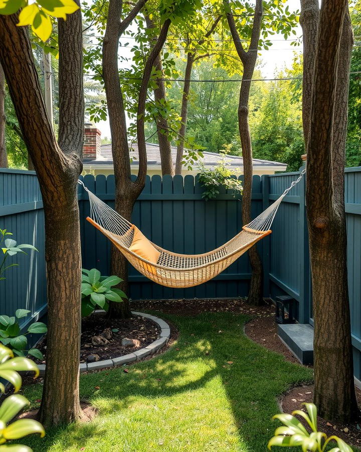 Compact Hammocks for Relaxation - 25 Small Backyard Landscaping Ideas