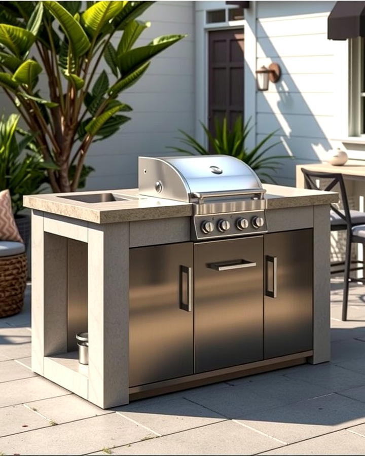 Compact Island for Small Spaces - 25 Outdoor Kitchen Island Ideas